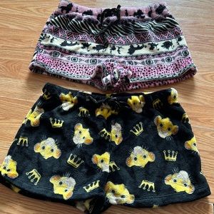 Lion king fuzzy shorts